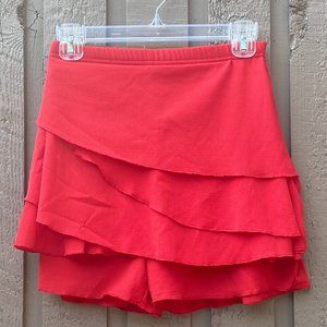 Red Ruffle Skort